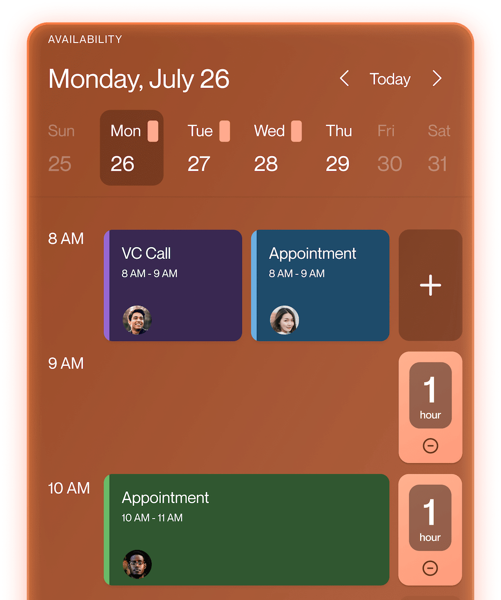 CommandDot showing teammates events on your calendar